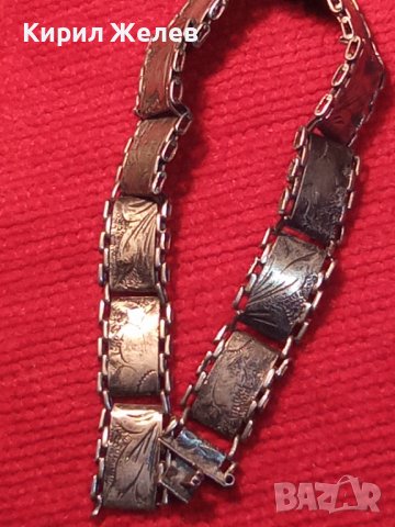 СТАРИННА РЪЧНО ФЛОРАЛНО ОРНАМЕНТИРАНА СРЕБЪРНА ГРИВНА УНИКАТ АНГЛИЯ - ЛИПСВА 1-та ЗАКОПЧАЛКА! 27314, снимка 8 - Антикварни и старинни предмети - 36827924