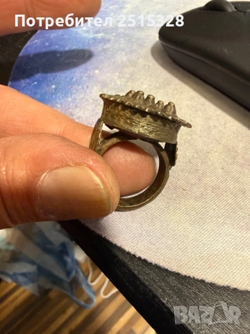 стар бронзов Болярски пръстен 17/18 век, снимка 2 - Антикварни и старинни предмети - 53570120