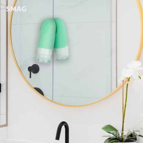 Комплект силиконови бутилки за пътуване 60/100 мл – 2 броя_1236569, снимка 4 - Други - 52329106