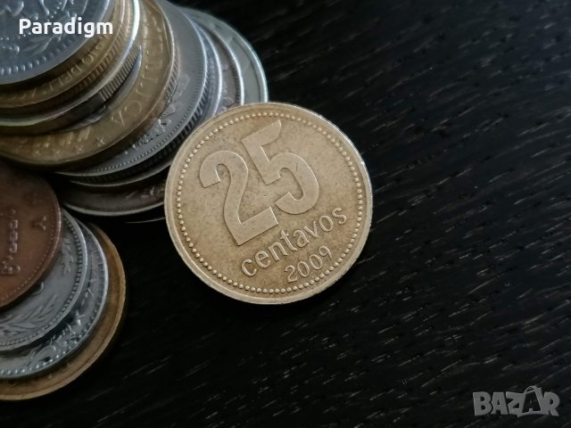 Монета - Аржентина - 25 центавос | 2009г.