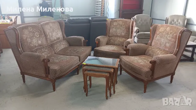 Холна гарнитура - диван двойка и две кресла , снимка 2 - Дивани и мека мебел - 50251097