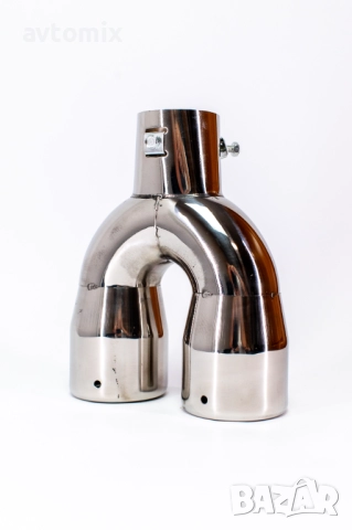 Накрайник за ауспух, двоен, неръждаема стомана, снимка 5 - Аксесоари и консумативи - 51816193