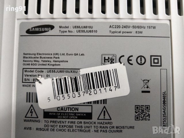 Телевизор Samsung UE55JU6510U На части, снимка 7 - Части и Платки - 26624485