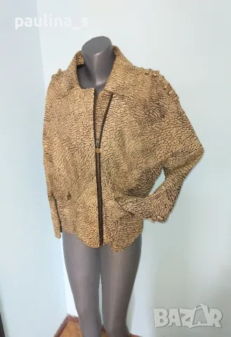 Два броя / Естествен набук, Лилаво и Леопардов принт яке / рокерско яке , снимка 16 - Якета - 14408628