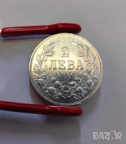 2 лева 1910 година България, снимка 2 - Нумизматика и бонистика - 51285374