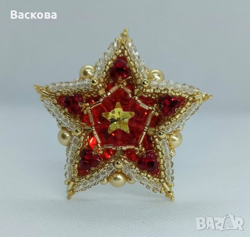 Ръчно изработена брошка Звезда, снимка 3 - Други - 33273618