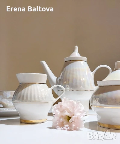 💛🌼🌟 Порцелан фин  Ссср сервиз за кафе , снимка 2 - Антикварни и старинни предмети - 51300012