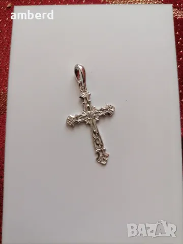 Сребърен ажурен кръст - модел PLP023, снимка 3 - Колиета, медальони, синджири - 48659567