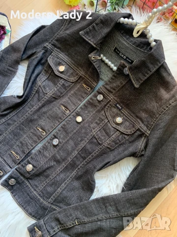 Тъмно дънково яке, снимка 2 - Якета - 50898990