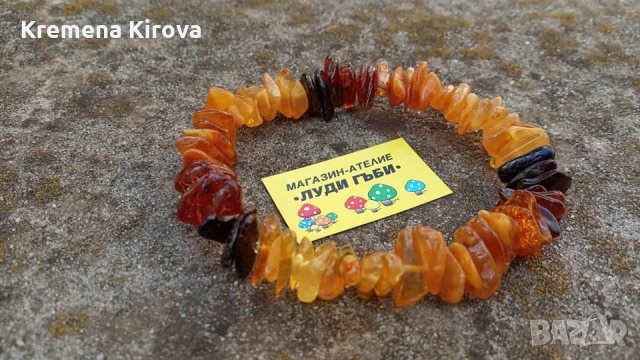 Дамски гривни от кехлибар. 5 различни модела. Бижута Луди гъби., снимка 2 - Гривни - 34805040