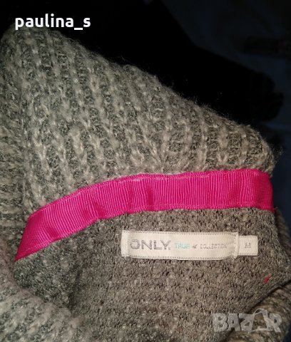 Кроп пуловер с щедра поло яка "Only" ® / голям размер, снимка 6 - Блузи с дълъг ръкав и пуловери - 28357791