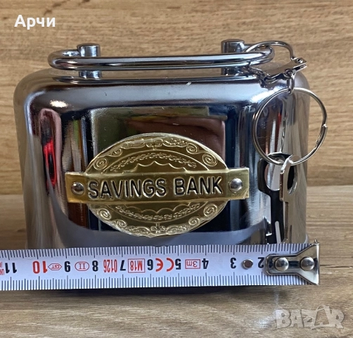 Метална касичка с ключ, снимка 8 - Антикварни и старинни предмети - 52699832