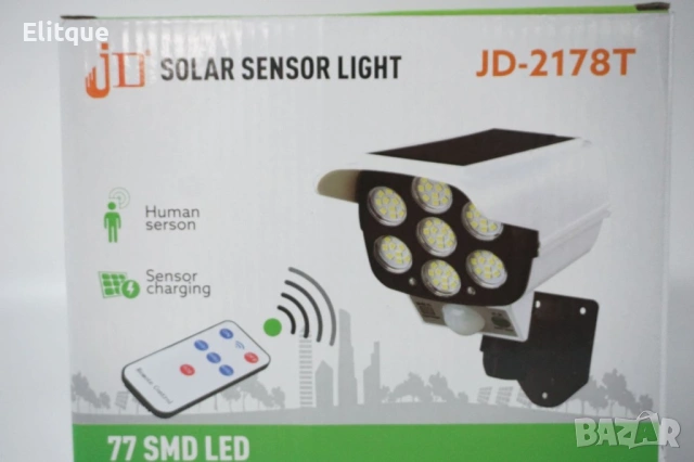 🔆 Соларна лампа с дизайн на камера за видеонаблюдение – 3 режима на осветление, снимка 6 - Друга електроника - 53565245