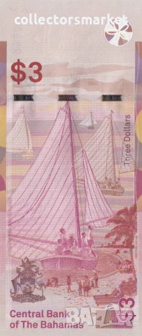 3 долара 2019, Бахамски острови, снимка 2 - Нумизматика и бонистика - 38363744