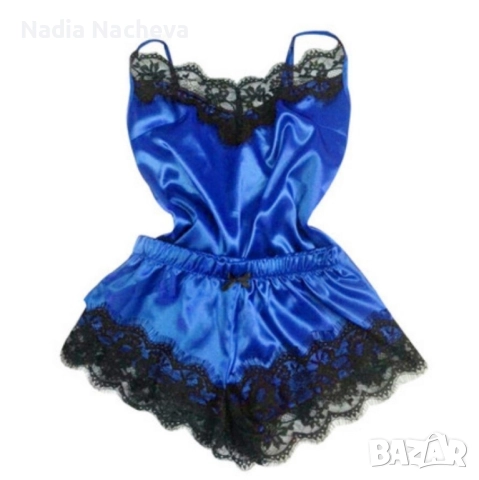 Елегантна сатенирана дамска пижама 