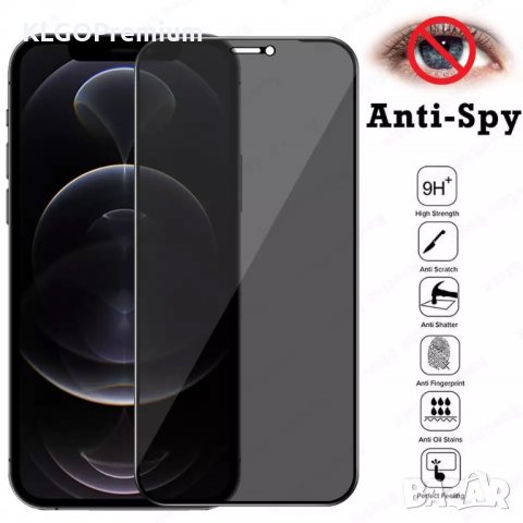  PRIVACY Стъклен Протектор за iPhone 14 Pro Max Plus 13 12 11 X mini  XS SE 7 8, снимка 2 - Фолия, протектори - 38552784