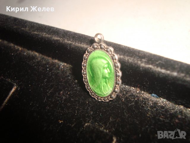 СРЕБЪРНА ЕМАЙЛИРАНА ИКОНА ИКОНКА - МЕДАЛЬОН 19362