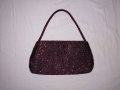 Accessorize малка дамска чанта с мъниста във виолетов цвят - със забележки, снимка 3