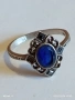 Сребърен пръстен с САПФИР повлиян от Викторианската епоха стил Арт Деко филигранна изработка 43320, снимка 7
