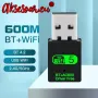 2 в 1 USB WiFi Bluetooth 5.0 адаптер 600 Mbps Dual Band 2.4/5Ghz Безжичен мрежов приемник Wi-Fi карт, снимка 12
