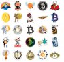 50 бр. Стикери Биткойн , Bitcoin , Satoshi , To the moon , Крипто, снимка 3