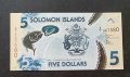 Банкнота. Соломонови острови. 5 долара. 2019 година. Полимер., снимка 1