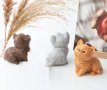 3D Голямо Коте котка лисиче силиконов молд форма фондан свещ гипс шоколад декор смола, снимка 2