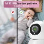 Видео бебефон Sainlogic с камера, вътрешен бебефон, 1080P FHD, 5-инчов LCD дисплей, снимка 4