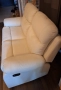 Кожен двуместен диван с лежанка. Реклайнер Дрим, двойка /с ръчен механизм/ бежов. , снимка 6