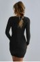 Kappahl- L-Официална рокля в черно и сребристо , снимка 1