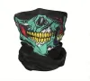 Маска за лице с череп черно зелена, снимка 1
