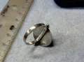 СТАР ВИНТИДЖ СРЕБЪРЕН ПРЪСТЕН СРЕБРО ВИСОКА ПРОБА с ШЛИФОВАН МЛЕЧЕН АХАТ МАЙСТОРСКА ИЗРАБОТКА 41465, снимка 11
