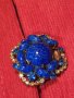 СКЪПОЦЕННА СТАРИННА БРОШКА ЛАЗУРИТ НАТУРАЛЕН и БРОНЗ 8136, снимка 2