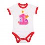 Бебешко боди First Birthday candle Animals, снимка 2
