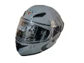 Каска за Мотор Сив лак Лукс Модуларна -979, снимка 7