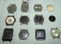 Съветски кварцови часовници за части, или реставрация, лот 12 бр., снимка 1