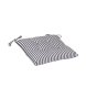 Възглавница за стол, със сиви, райета, 40x40 см, снимка 1 - Възглавници - 43951953