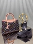 Louis Vuitton Комплект Дамски Маратонки И Дамска Чанта Луис Витон Код SK398, снимка 1