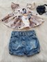 Къси дънкови панталони и туника 3-6 месеца, снимка 7