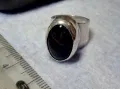 ЕФЕКТЕН ВинтиджАРТ СКЪПОЦЕНЕН СРЕБЪРЕН ПРЪСТЕН СРЕБРО 925 SEZGIN СЕЗГИН с ШЛИФОВАН ЧЕРЕН ОНИКС 29924, снимка 7