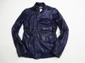 Намалено! G-star Essentials Limited Edition DK Blue Leather Jkt Кожено Яке Естествена Кожа, снимка 3