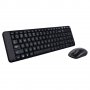 Клавиатура с мишка Безжична Logitech MK220 черна Deskset Wireless, снимка 1