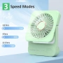 Ajgvq Настолен, мини, USB вентилатор с живот на батерията 12 часа, снимка 2