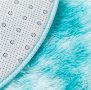 Декоративна постелка, Shaggy Blue Furry, 80 см, Светло син