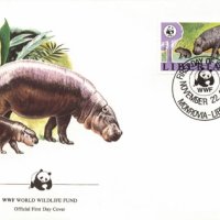 Либерия 1984 - 4 броя FDC Комплектна серия - WWF, снимка 4 - Филателия - 38656267