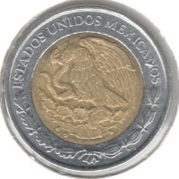 Mexico-1 Peso-2001 Mo-KM# 603, снимка 2 - Нумизматика и бонистика - 43837768