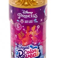 Промоция -50%! Мини кукла Disney Princess Royal Color Reveal™ - Кралска изненада / 6 изненади Mattel, снимка 1 - Кукли - 40097551