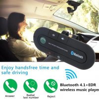 Универсален Безжичен Bluetooth високоговорител за кола хендсфри Handsfree Car Kit Телефон в колата в, снимка 17 - Аксесоари и консумативи - 38242422