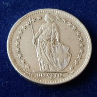 2 франка 1948 Швейцария СРЕБЪРНИ сребърна монета сребро, снимка 4 - Нумизматика и бонистика - 39975306