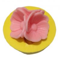 3 фунийки едро цвете силиконов молд форма фондан гипс свещ сапун, снимка 2 - Форми - 36824779